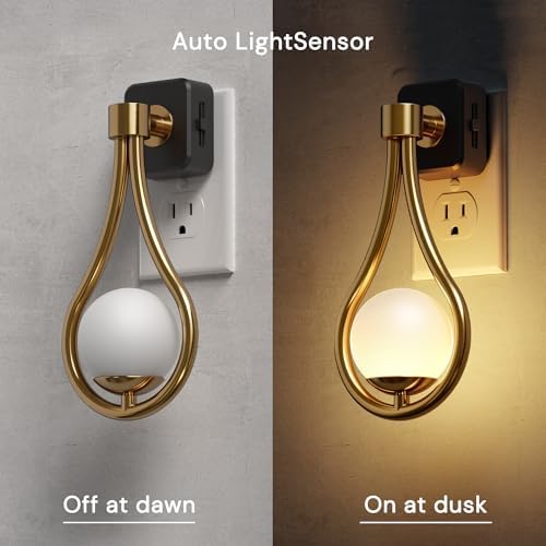L LOHAS LED Night Lights Plug Into Wall 2 Pack, Dusk to Dawn Sensor - Image 2