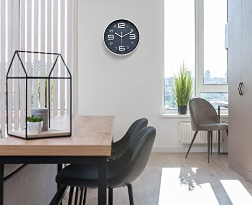 45Min 10 Inch 3D Number Dial Face Modern Wall Clock, Silent Non-Ticking Round - Image 5