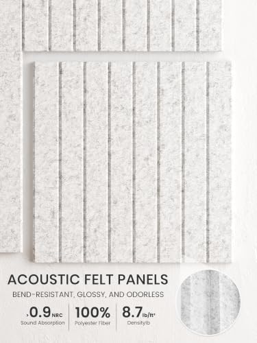Bumusty 48"x 36" Large Felt Bulletin Board Tiles, Minimalist Gray - Image 3