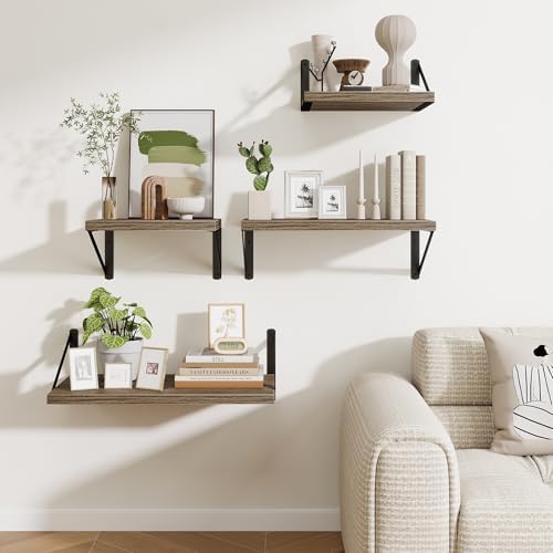 Deep Wall Shelves 40"W x 12"D Engineered Wood Floating Shelves - Image 7