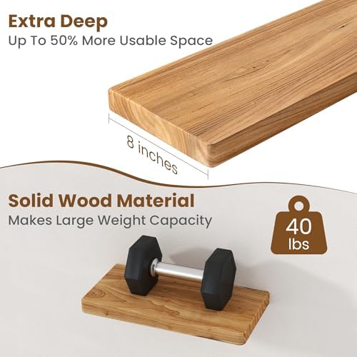 Floating Shelves for Wall, Round Edge Wall Shelves - Image 5