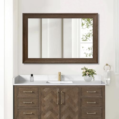 CULER Rustic Wall Mirror for Bathroom, Rectangle 24 x 36 Inch - Image 4