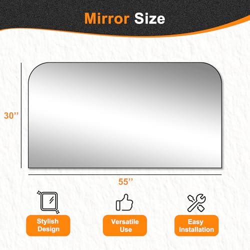 Delma 30"x55" Black Metal Framed Bathroom Mirror - Image 4
