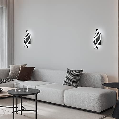 DELIPOP Wall Sconces, Spiral Modern LED Wall Sconce Lighting, 21W 6500K Cool - Image 6