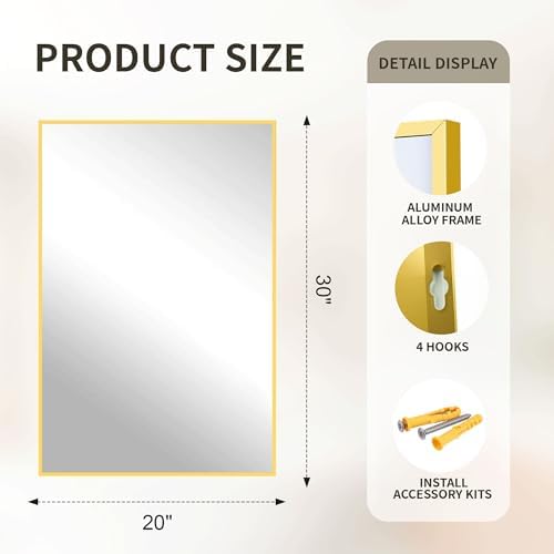 FICTOR Bathroom Vanity Mirror for Over Sink - Image 2