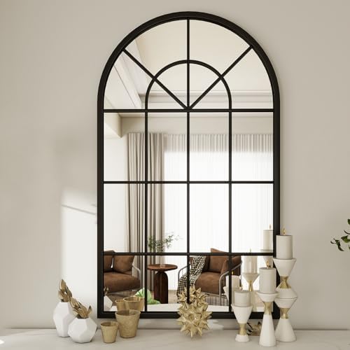 Arched Window Wall Mounted Mirror, Arched Window Pane Mirror Decorative - Image 2