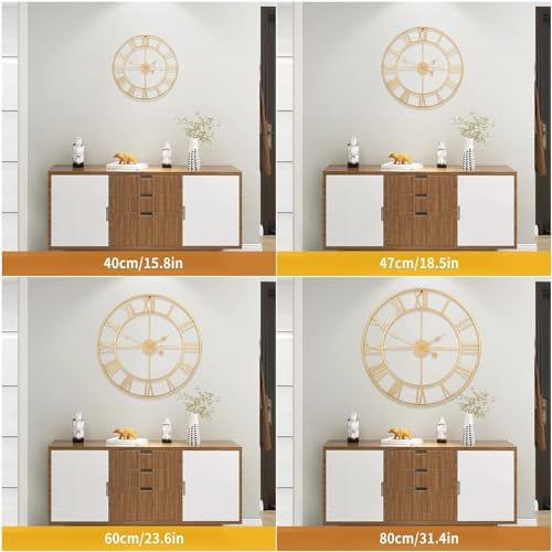 1st owned Large Wall Clock for Living Room Decor Silent Non-Ticking Decorative - Image 3