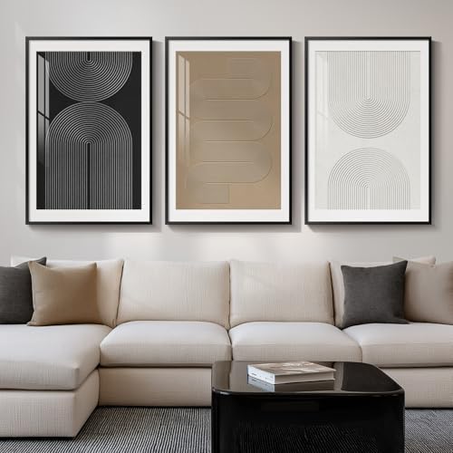 Framed Boho Neutral Abstract Wall Art by Cuspin