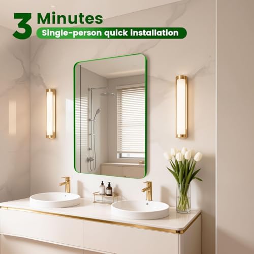 24" x 28" Green Bathroom Mirrors - Image 4