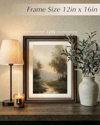 VIYYIEA Landscape Wall Art, Vintage Nature Foggy Forest Prints 12 x 16 in - Image 4