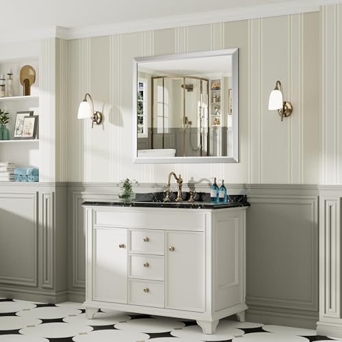 Briivue Bathroom Wall Mirror, 40x36 Inch - Image 4