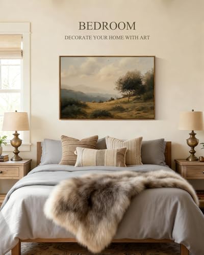 VIYYIEA Large Framed Landscape Canvas Wall Art, 24x36 Inch, Quiet Mountains - Image 5