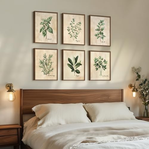 Framed Rustic Sage Green Botanical Wall Art - Image 4