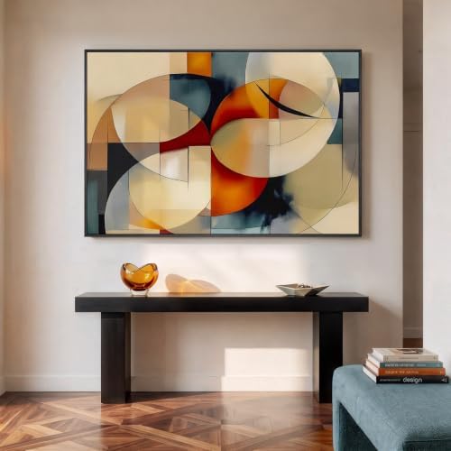Extra Large Framed Geometric Abstract Wall Art - Image 4