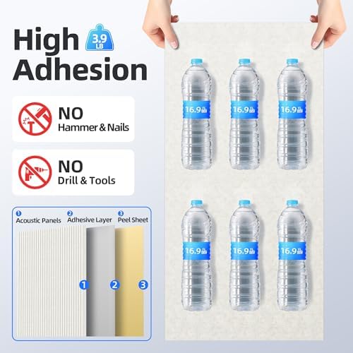 4 Pack High Density Large Acoustic Panel Sound Absorbing - Image 4
