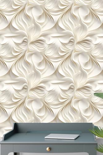 Peel and Stick Wallpaper Beige Brown Abstract Feature Art Deco by WEISENI