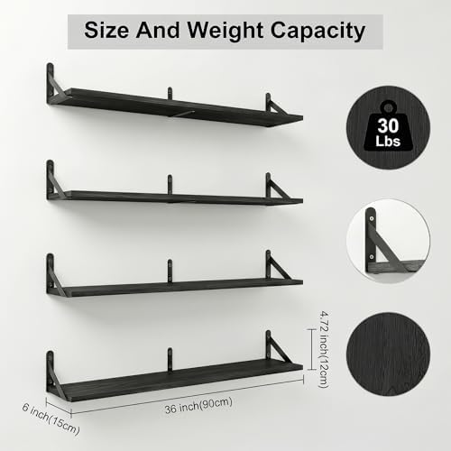 Long Wall Shelf, Large Floating Shelves - Image 2
