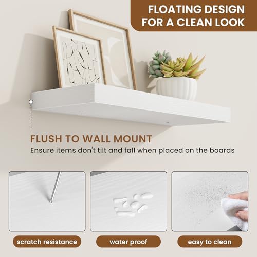 Floating Shelves for Wall, Wall Mounted Wood Shelves - Image 4