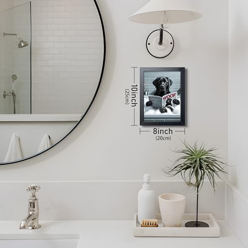 Funny Pug Bathroom Wall Art, Cute Dog Bath Canvas Print Poster, Farmhouse - Image 5