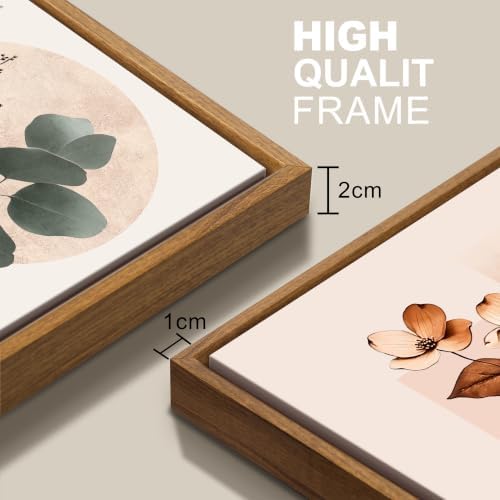 WENGTIAO Boho Neutral Abstract Botanical Framed Canvas Wall Art 16"x24"x3 - Image 6