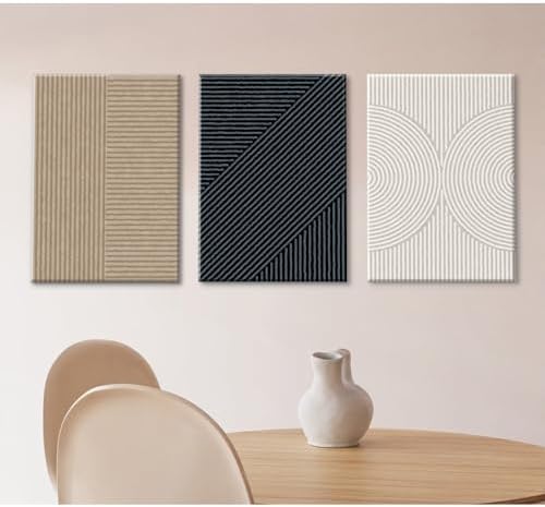 Modern Abstract Pictures Wall Art Boho Neutral Canvas Wall Art Minimalist Line - Image 7