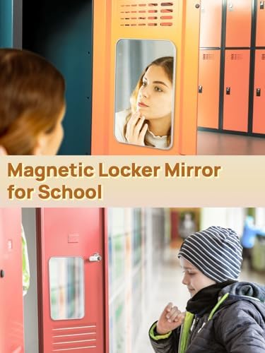 OMIRO 10 x 7 in Magnetic Locker Mirror, Desk Mirror - Image 3