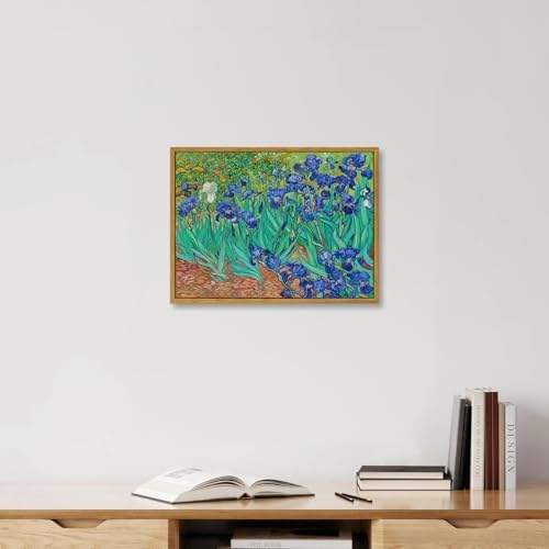 KBKBART Van Gogh Irises Framed Wall Art, Abstract Flower Canvas Wall Decor - Image 5