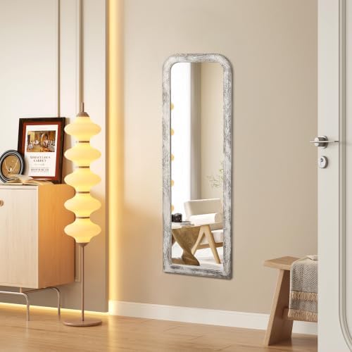 AAZZKANG Mirror Full Length Rectangle Wood Framed Large Wall Mirrors White - Image 4