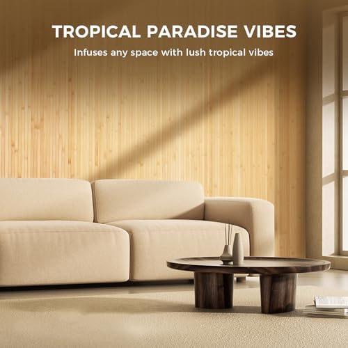 OUZUGIE 2 Pack 96x48 Inch Natural Bamboo Wall Panel - Image 3