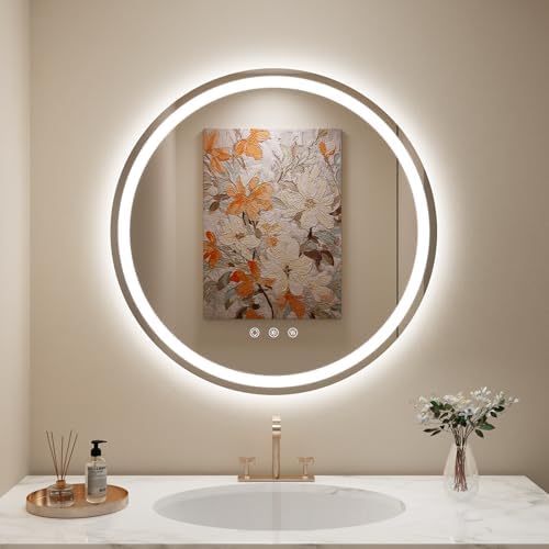 LOVESPEJO Round LED Bathroom Mirror by LOVESPEJO
