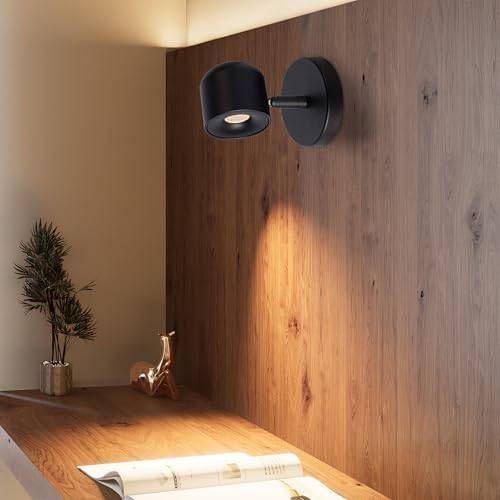 Aisilan Modern Adjustable Wall Sconce Bedside Wall Light Fixture Black LED - Image 5