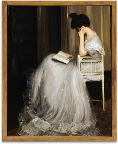 KBKBART Vintage Wall Art, Framed Canvas Art Mid-Century Lady Classical Women by KBKBART