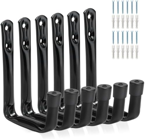 Garage Storage Hooks, Wall Mount Heavy Duty J Utility Hangers by Yisunnan