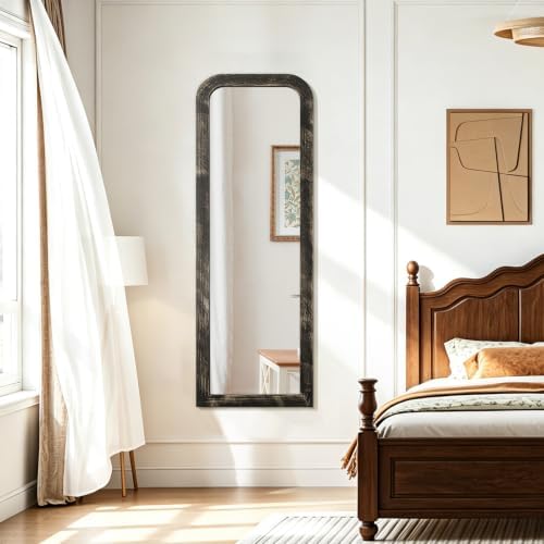 AAZZKANG Hanging Mirror Full Length Large Rectangle Wooden Framed 43"x14" - Image 5