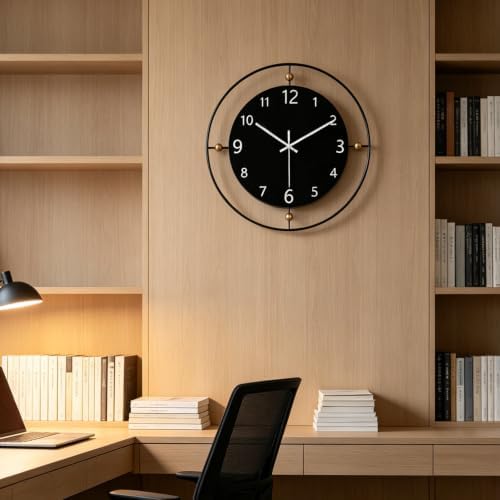 Dankeit Modern Silent Wall Clock 16Inch Black Clock - Image 7