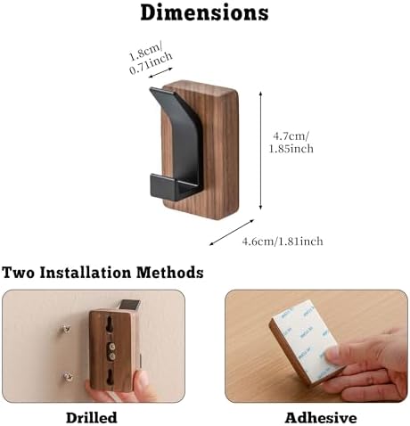 4-Pack Wood Wall Hooks - Image 6
