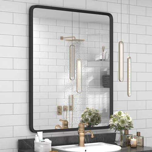 24x32 Black Bathroom Mirror by GOLOMO