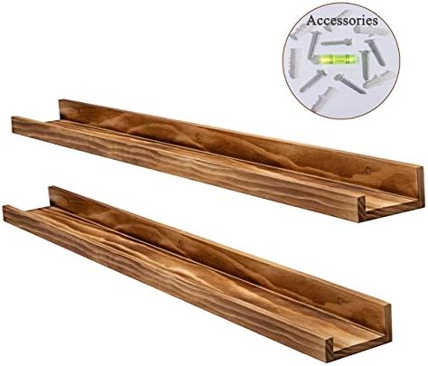 AZSKY 24" Floating Wall Ledge Shelf Wood Picutre Shelf Wall Mounted Nursery - Image 4