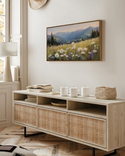 InSimSea Extra Large Framed Vintage Wall Art, Meadow Wildflowers - Image 4