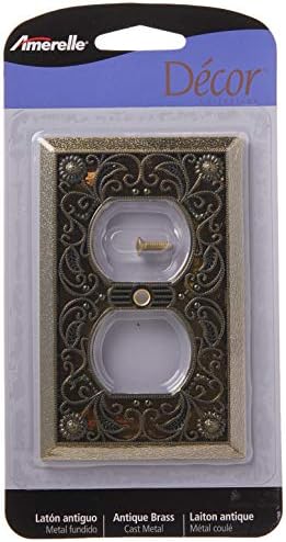 Amerelle 65DAB Filigree Wallplate, 1 Duplex, Antique Brass - Image 2
