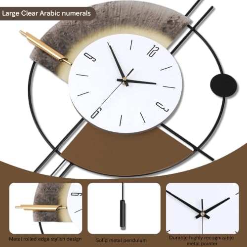 Large Wall Clock for Living Room Decor, 17.7x31inch - Image 2