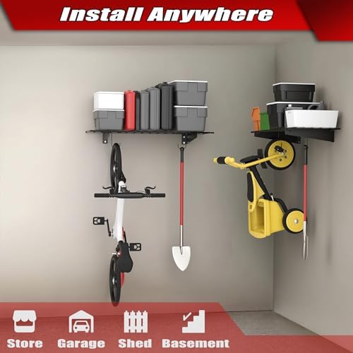 WALMANN 2-Pack Wall Mount Shelves, 45x15 in Wall Mounted Storage Shelves - Image 3