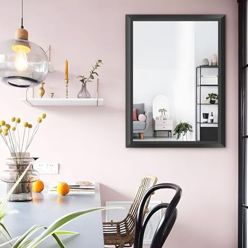 Amorho Black Bathroom Mirror 24x36 Inch, Metal Framed - Image 5
