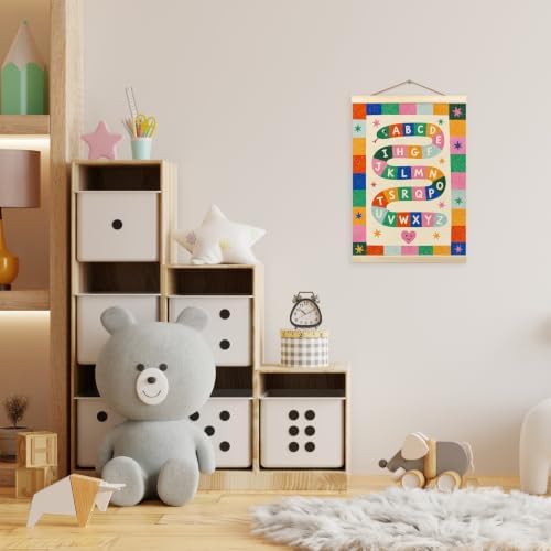 madalo Whimsical Colorful Alphabet Wall Art Poster Hanger Frame 12x16 - Image 2