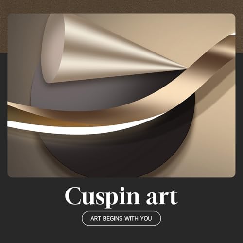 Cuspin Large Modern Luxury Black and Gold Wall Art, 3 Piece 24x36 In - Image 7