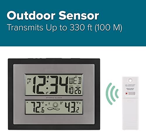 La Crosse Technology 512-65937 Black Atomic Digital Clock - Image 3