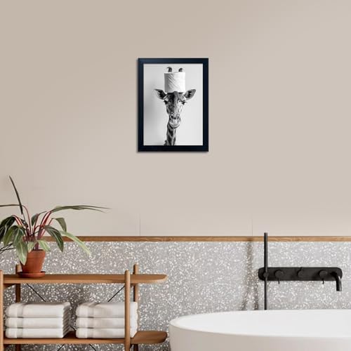 Funny Animal Bathroom Wall Art Giraffe - Image 7