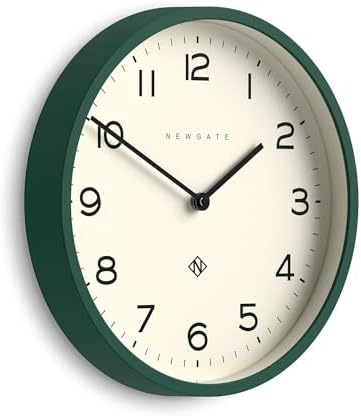 NEWGATE® Number Four Echo wall Clock | Modern Round Clock | 12" | Eden Green | by NEWGATE