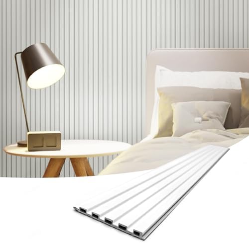Art3d 96 x 6 Inch WPC 3D Wood Textured Slat Wall Panels by Art3d