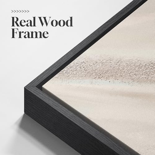 Large Framed Neutral Earth Tone Abstract Wall Art, 1 Piece Vertical 30x60 - Image 5